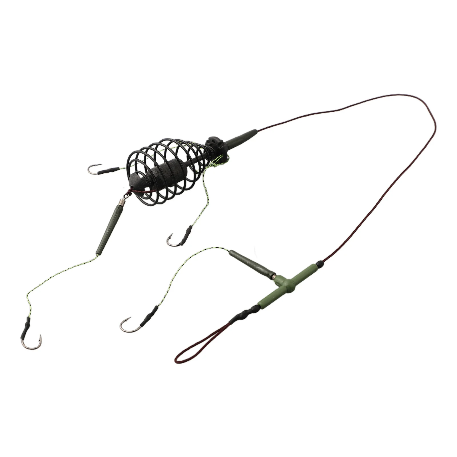 

Black String Hook Cage Line Group Carp Feeder Hook Sinking Durable Useful High Quality Practical Best Brand New