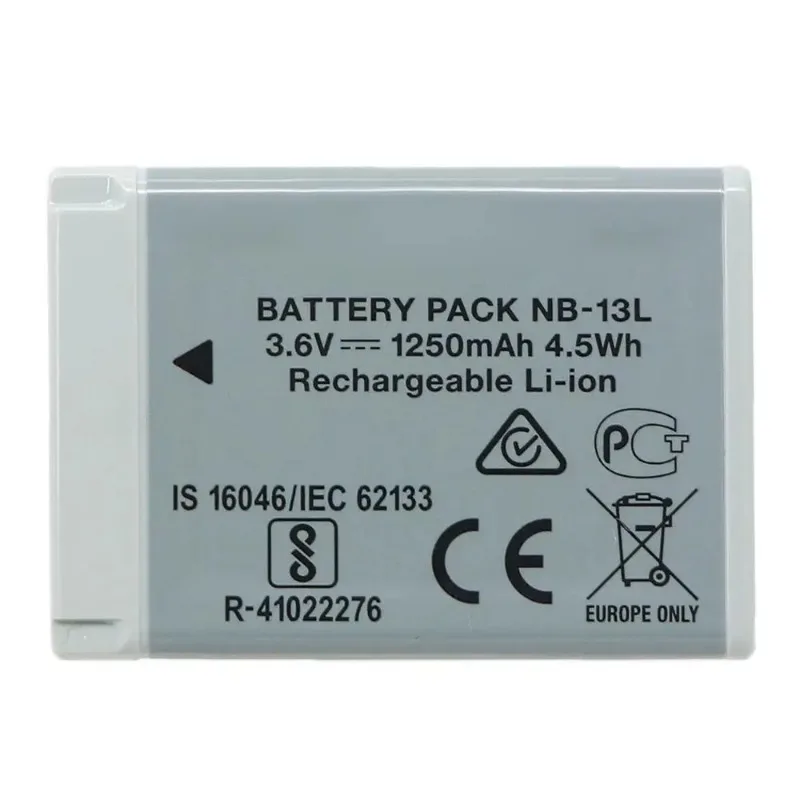 Batteria Ricambio NB-13L Per Canon – 1250 MAh, 3.6V, Ioni Di Litio, Compatibile Con G7X, SX720 HS, G9X E Altri