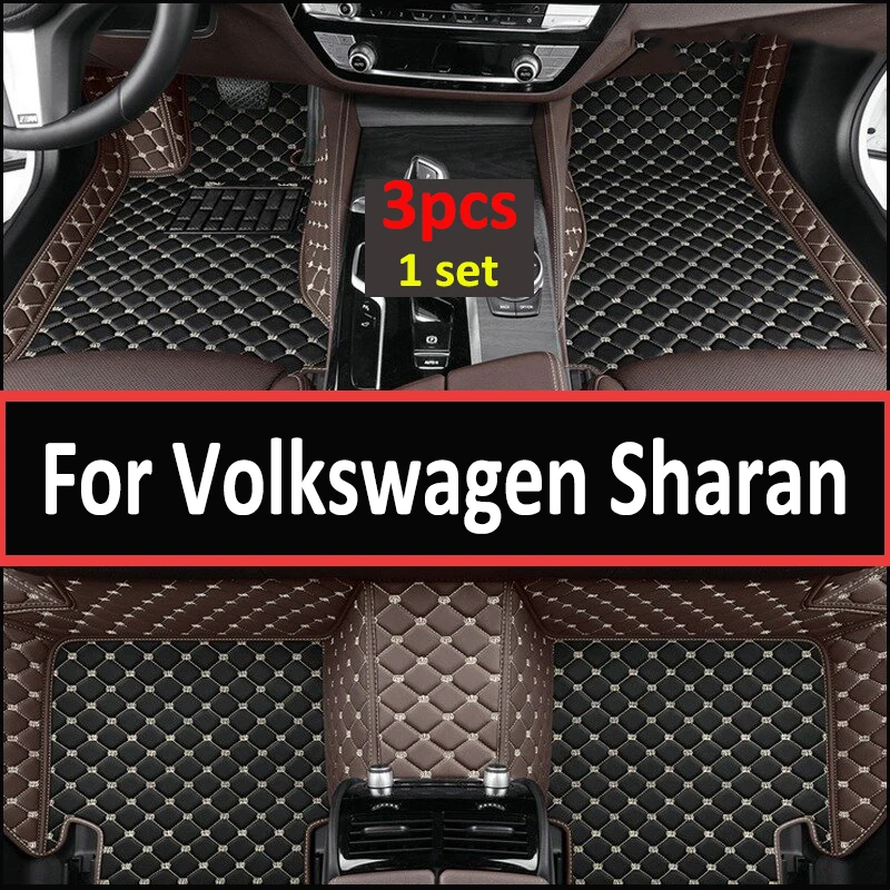 

Car Floor Mats For Volkswagen VW Sharan 7N 7seat 2010~2022 Auto Leather Floor Mat Rugs Pad Interior Parts Car Accessories 2012
