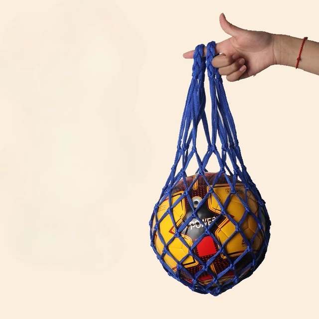 1P Ball Net Bag Basketball Tote Bag Youth Football Net Outdoor Sports Nylon Mesh Storage Ball Type Thickened Net Bag Ball Calcio 5