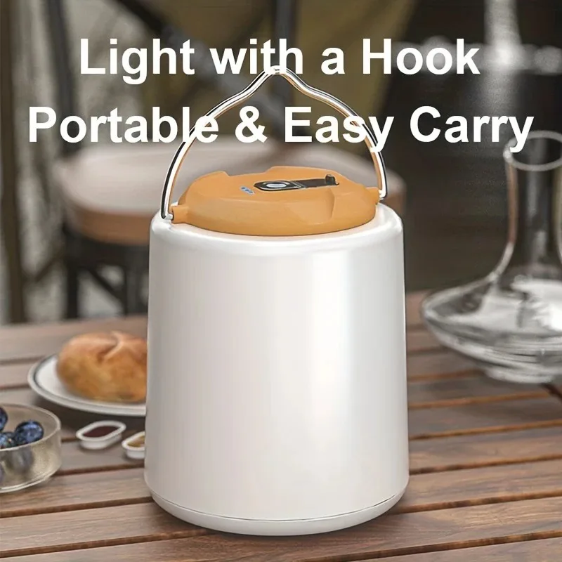 Mini Rechargeable LED Camping Lantern with Hook Canopy Lighting Super Bright Soft Light Night Emergency Portable Lighting Tent