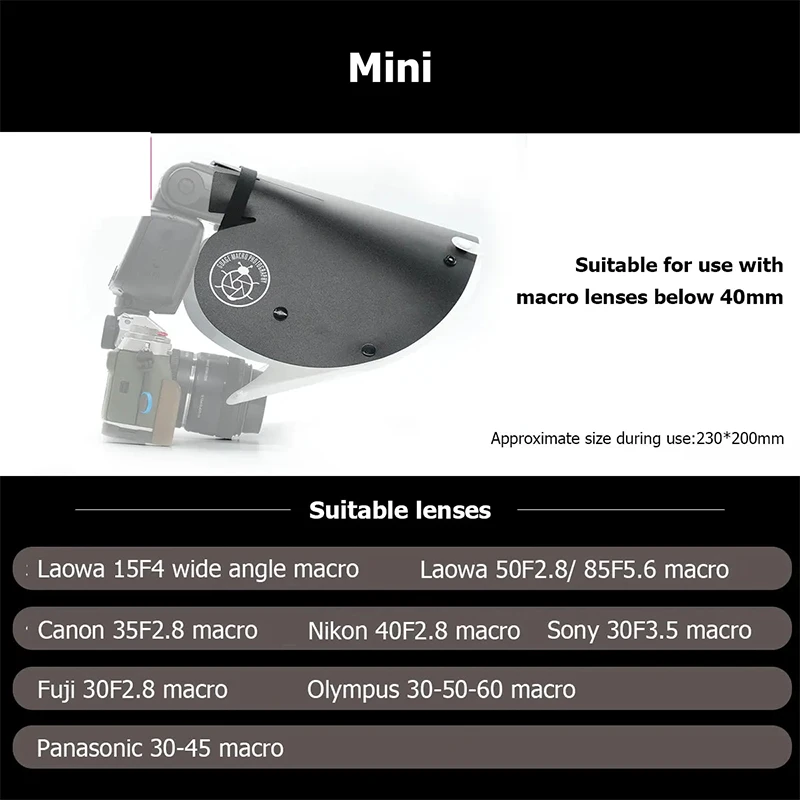 Guage Large Size III Pro Macro Diffuser Softbox - Foldable Design For Macro Photography, Suitable For 100 Mm - 105 Mm Lenses, Softbox Flash For Insects, Flowers And Details
