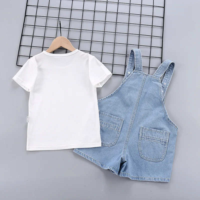 LZH 2022 Baby Summer Clothing Boy Sets Short-Sleeved T-Shirt Overalls Suit For Girls Costume Toddler Kids Outfit For Newborn Set baby's complete set of clothing