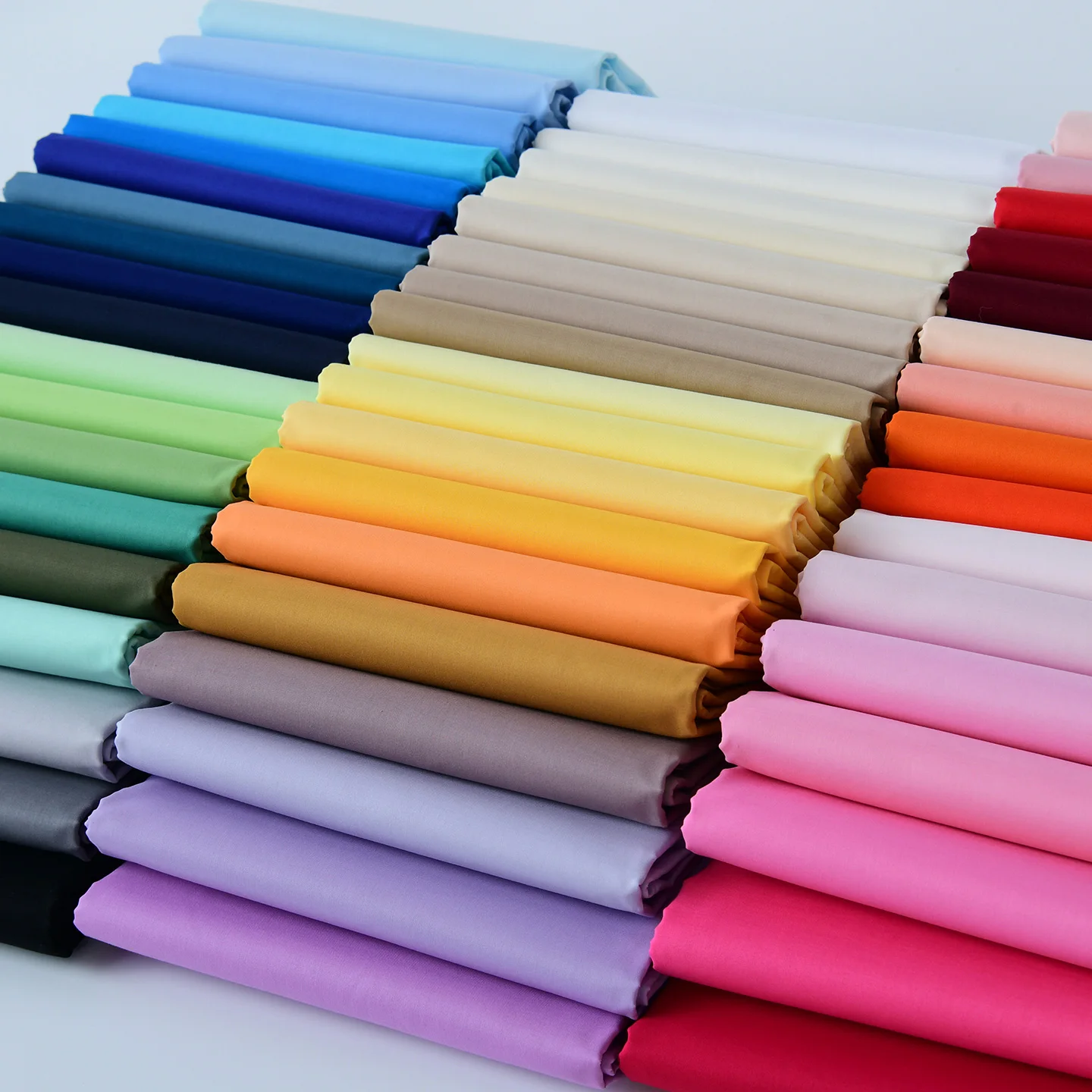 Pure Cotton Fabric in Solid Color – 140x50cm Plain Weave for DIY Craft and Sewing Projects