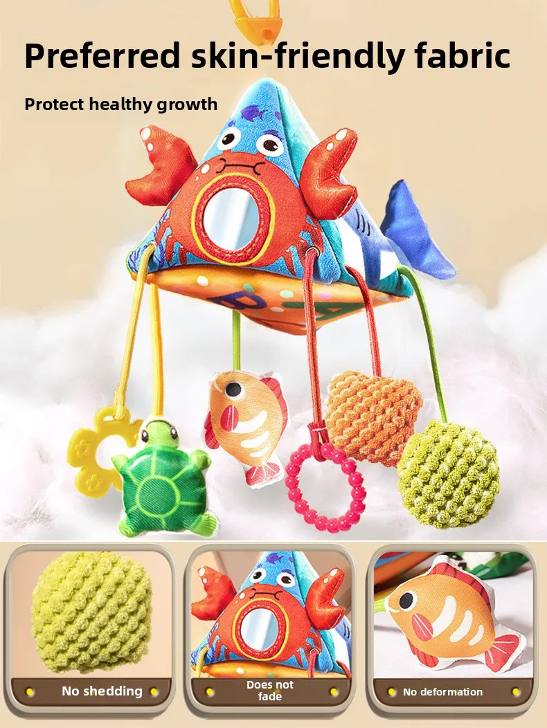 Sonajeros de animales para bebé, cochecito de cama, juguetes con campana, capacidad de agarre para recién nacido, muñecas de entrenamiento, juguete educativo de felpa infantil de 0 a 12 meses