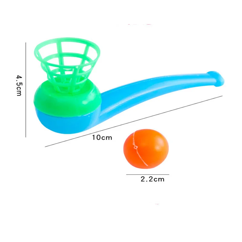Blowpipe Blowing Game 10PCS Children's Outdoor Toy Hanging Blowpipe Blowing Game Sense Balance Training Floating Blowball Magic Parent-child Game Gift