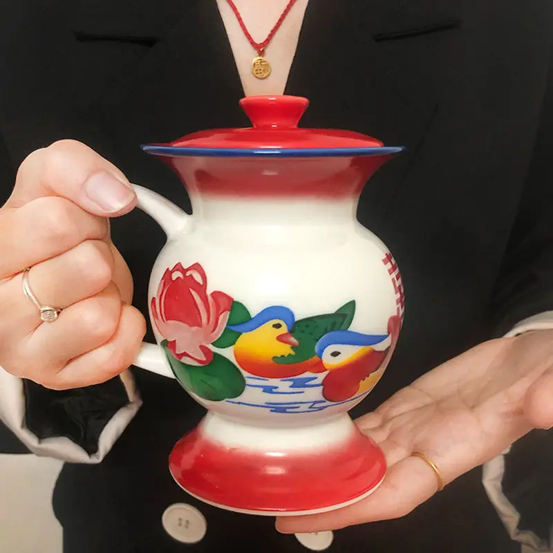 

Old-fashioned enamel cup ceramic water cup home mug coffee cup birthday gift funny cup kitchen bar supplies