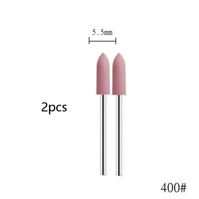 Silicone Rubber Manicure Grinding Head - 2 Pack for Burr and Dead Skin Removal