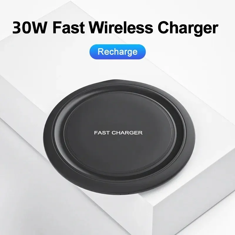 Sc7540d506c9b43c685f5d86df4257722J 30W, Wireless Charger, Pad Stand for iPhone 15, 14, 13, 11 Pro Max, Samsung S22, S23, Xiaomi Mobile Phone Chargers Fast Charging Station Mallzona