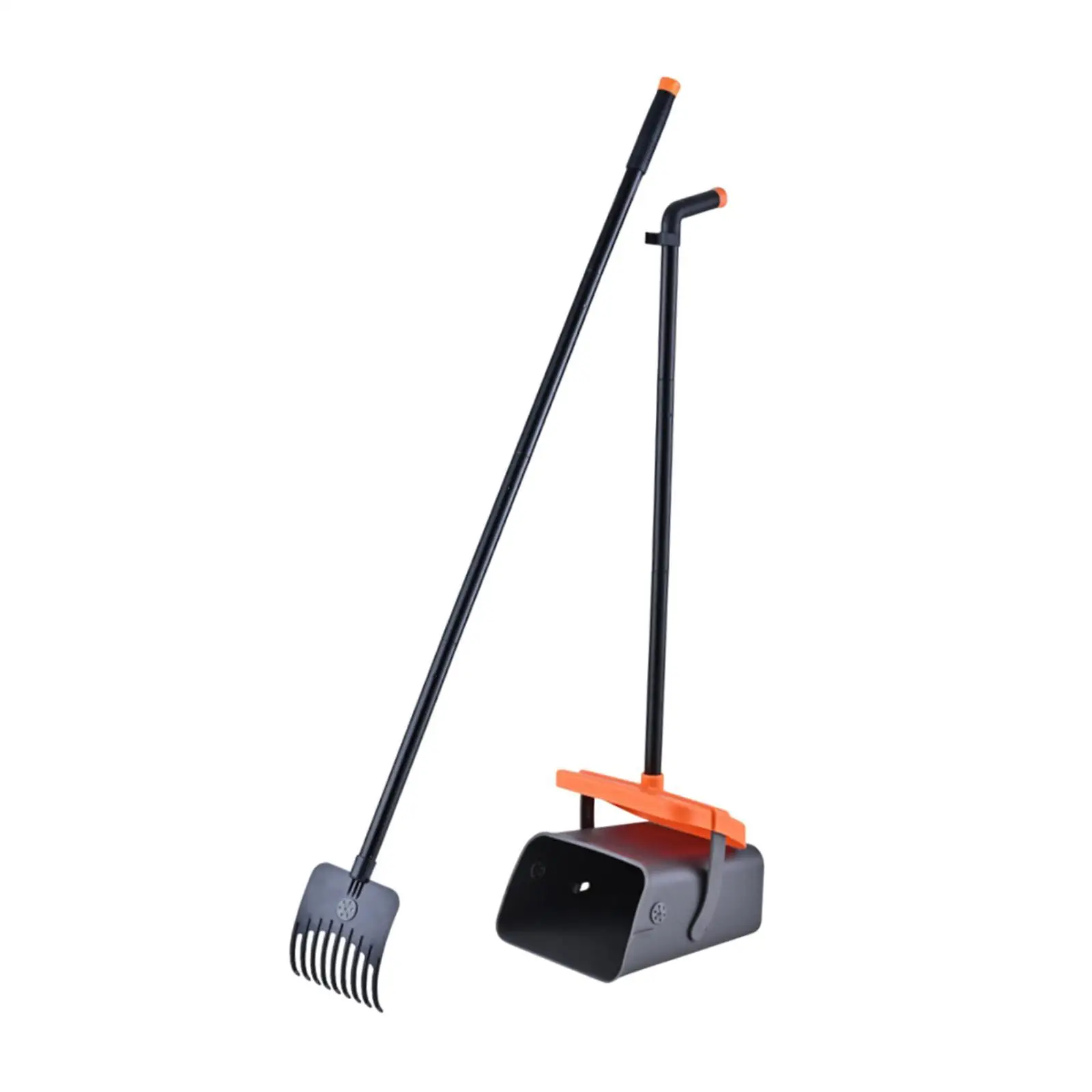 2x Dog Poop Tray and Rake Set Dog Poo Pick up Tool Sturdy No Bending Clean up