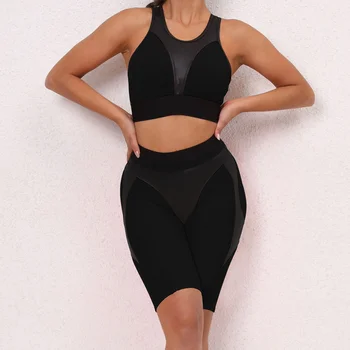 Mesh Gym Set Women 2023 Lycra Workout Clothes For Women Honeycomb