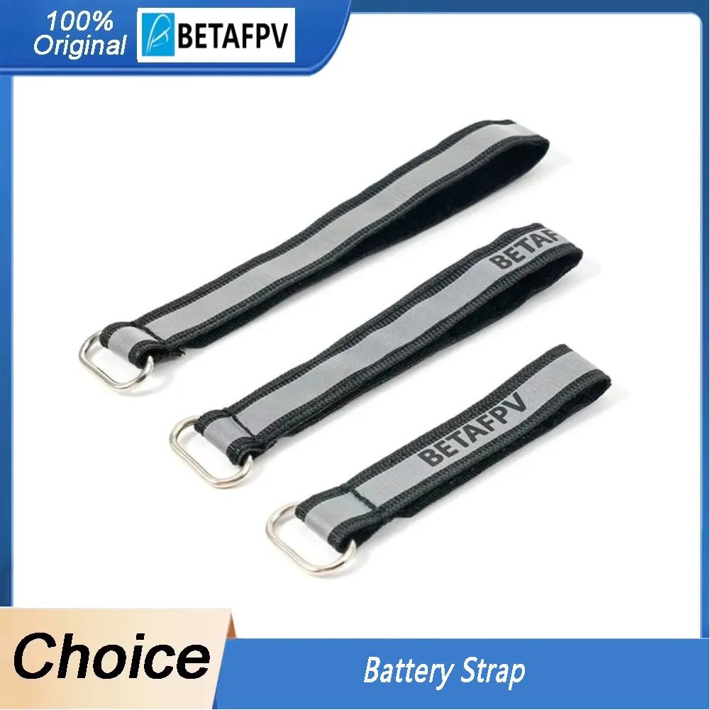 Sangle de batterie BETAFPV Pavo Series 130mm noire avec boucle en plastique pour maintien fiable.