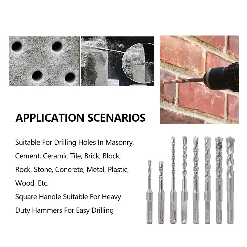 SDS Plus Masonry Drill Bit 4 Cutting Blades 20 X 600 Mm Hammer Drill Concrete Drill Cross Cutting - View #10