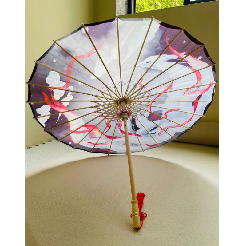 Paraguas Super tail Fox para mujer, Sombrilla de papel de de seda, a prueba de lluvia, Hanfu, Sombrilla|Paraguas| - AliExpress