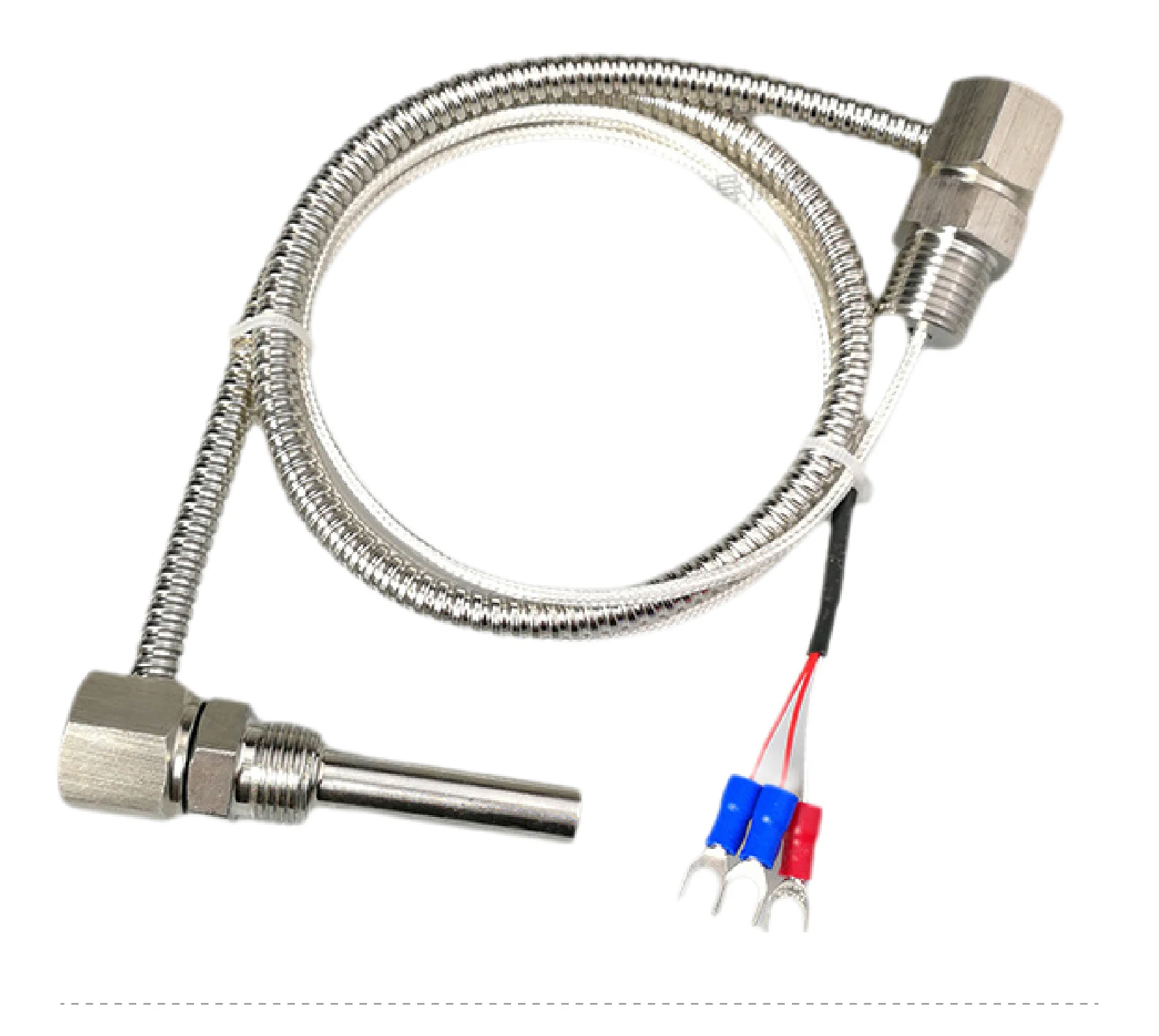 WZPT-D2M16 PT100 temperature sensor -50~200°C RTD probe motor bearing L type ang