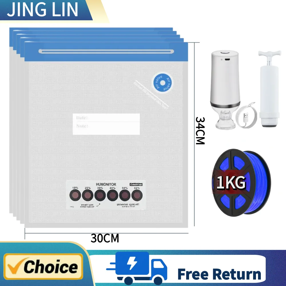 Filament Dryer 1-30 Bags Filament Storage Vacuum Bag 3D Printer PLA/ABS/TPU Humidity Resistant For 3D Printer Parts