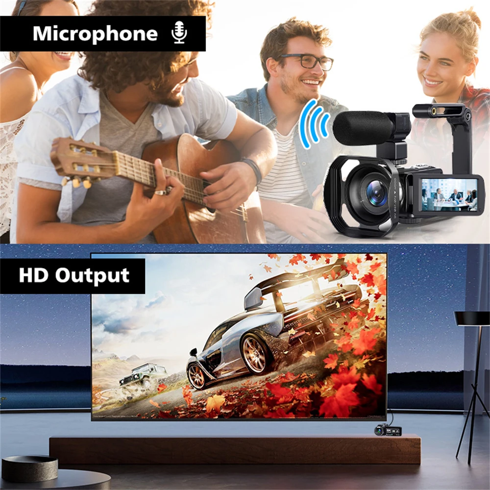 8K Ultra HD Video Camera with Touch Screen