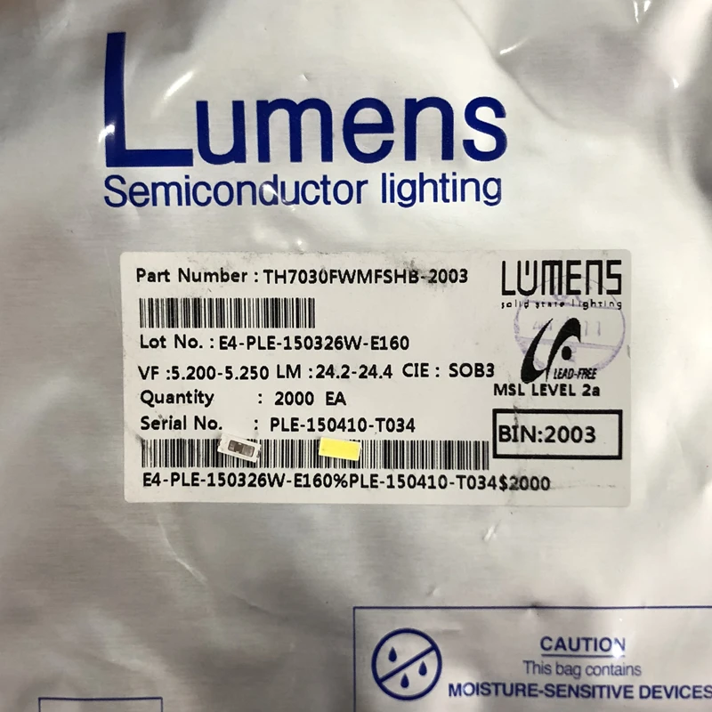 TV 백라이트용 SMD LED 7030, 쿨 화이트, 200mA, 100 개/로트, 6V, 1W
