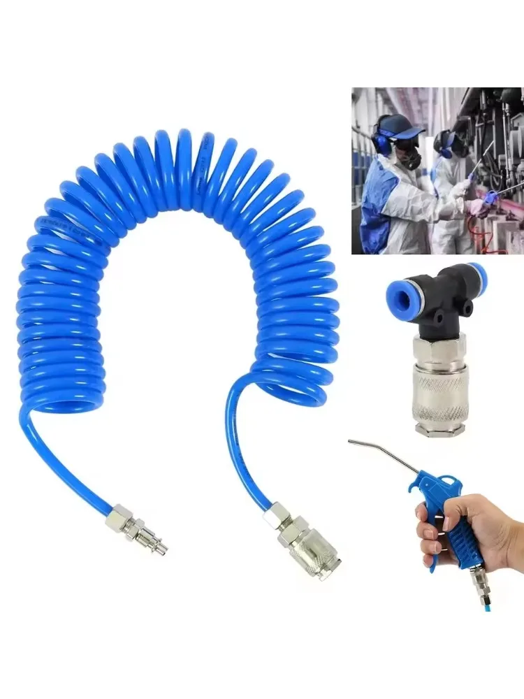 Enhanced Air Duster with Retractable Hose & Steel Nozzle for Industrial and Commercial Cleaning
