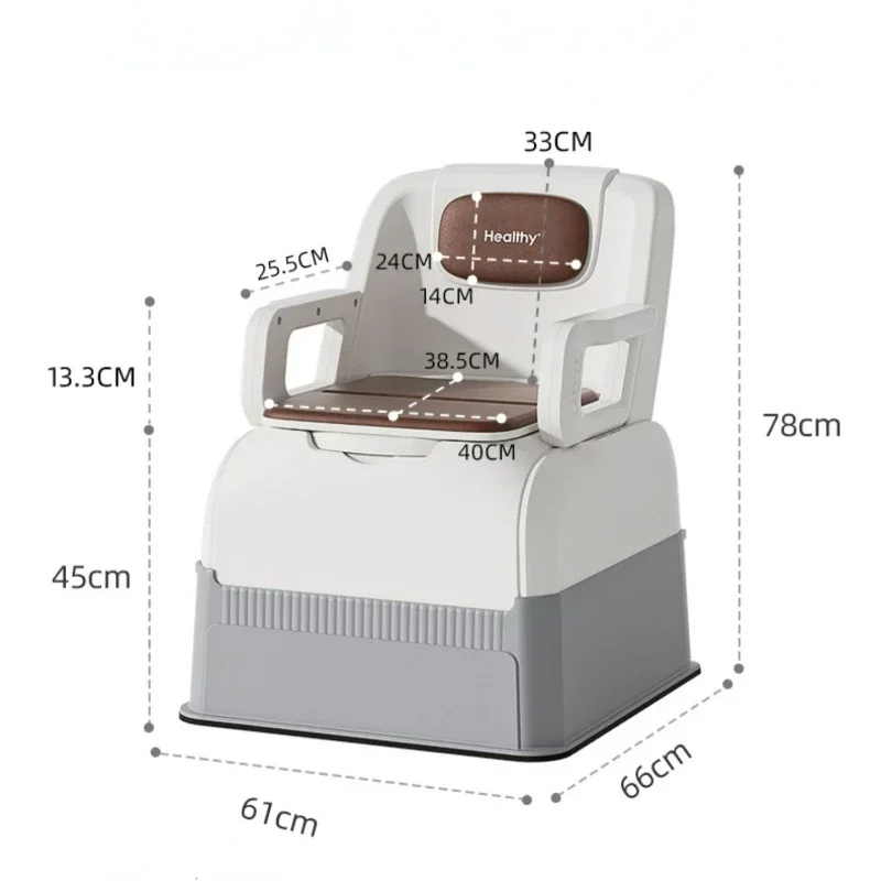 Ergonomic Elderly Toilet, Detachable Armrest, Heightened Portable Seat, Soft Backrest Comfort Chair for Pregnant Women 6