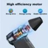 130000RPM Electric Air Dust Collector,for Cleaning Keyboard & PC 3-speed Adjustable Rechargeable Cordless Jet Drying Hair Dryer 3