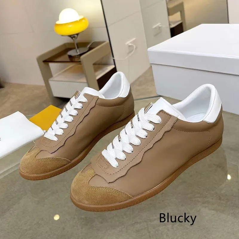 

Women's sports shoes casual outdoor shoes women's solid color lace up mixed color patchwork breathable genuine leather luxurious