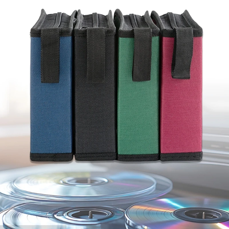 1개 40개 태블릿 CD DVD 디스크 옥스포드 핸드백 보관 케이스 CD/DVD 케이스 CD 케이스 보관 DVD 정리 케이스 DVD 북릿 홀더