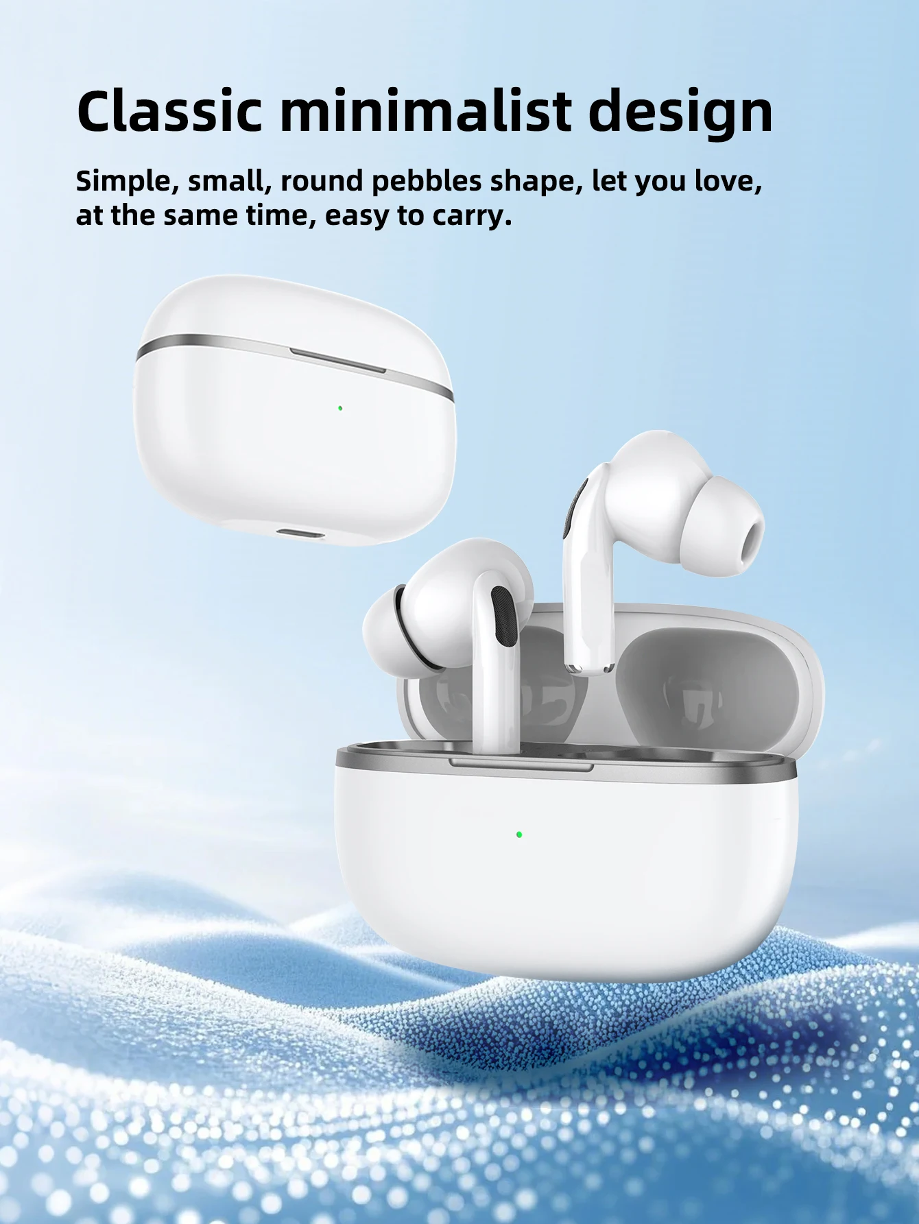 2026 New Pro Wireless Bluetooth Headphones Earphones with Mic Charging Case Long Playtime Compatible with All Smartphones 5