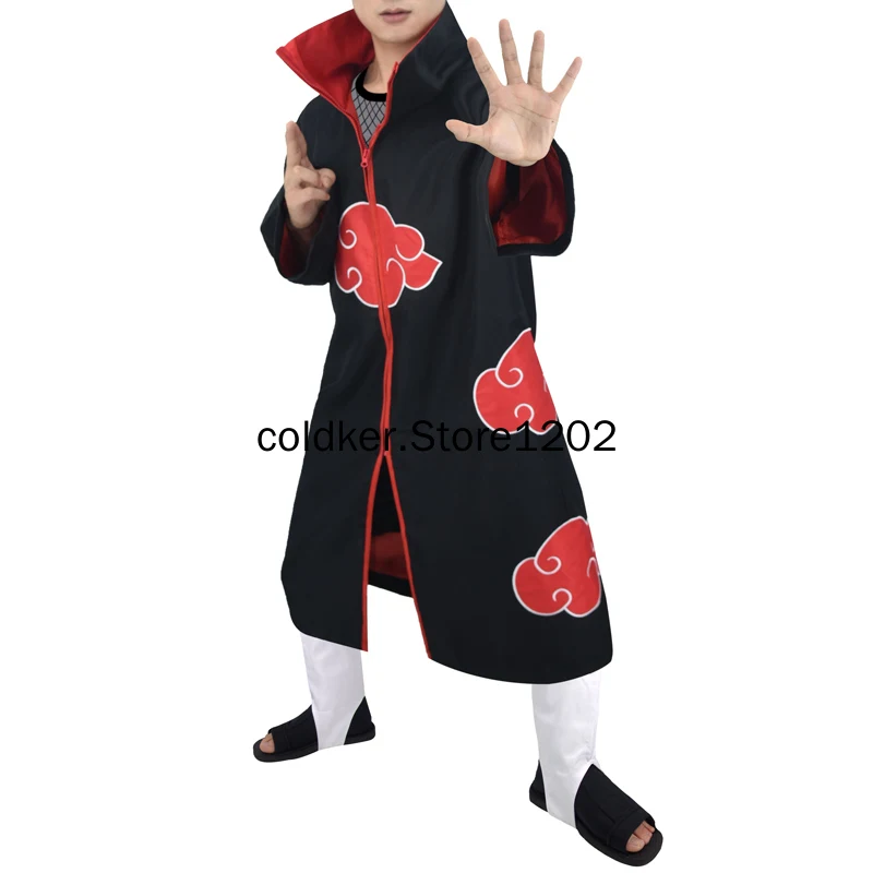 Halloween Accessories Japanese Anime Akatsuki Cosplay Shoes With White Covers Uchiha Itachi Costume Props Christmas Gift Boots cosplay shoes