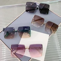 New Borderless Square Sunglasses Women's Brand Designer Fashion Sun Glasses Women Outdoor Driving Eyewear UV400 Oculos De Sol 6