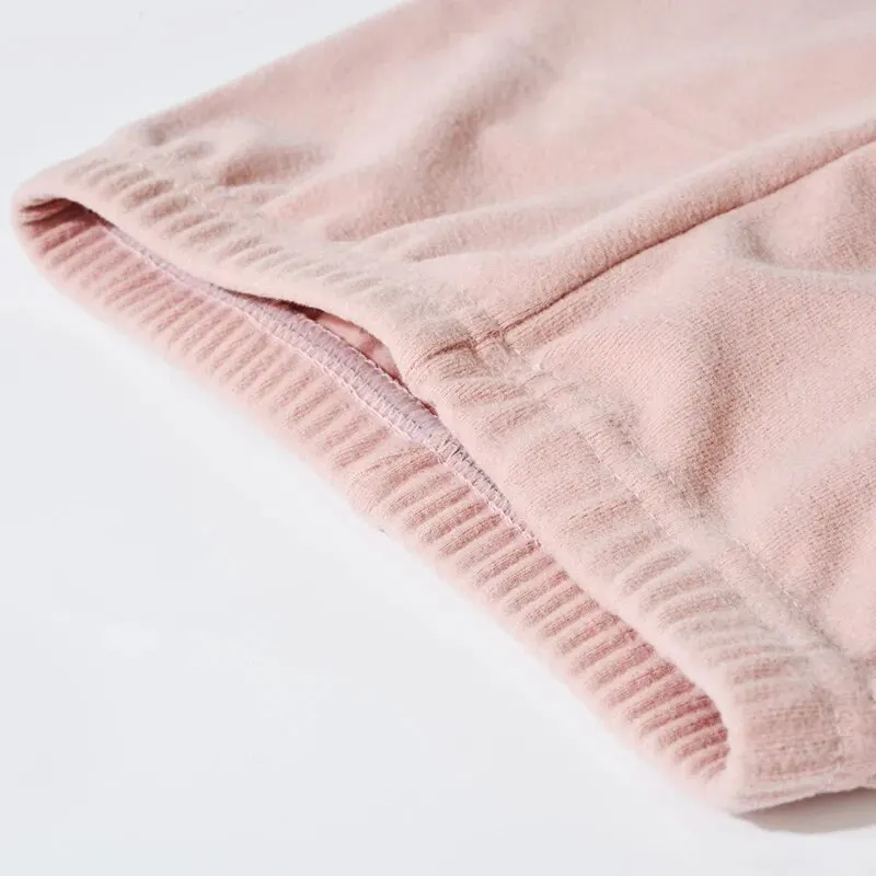 Autumn and Winter Girls' High Elasticity Comfortable Tight Pants Solid Color Pure Black Elastic Waist Pants Children's Clothing