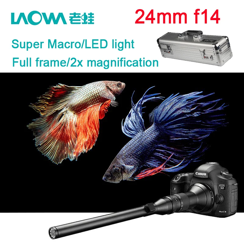 Venus Optics Laowa 24Mm F/14 2X Obiettivo Sonda Macro (Versione Dslr) Per Canon Rf/Ef/ Foe Nikon F/Z Per Pentax K Leica L Sony E