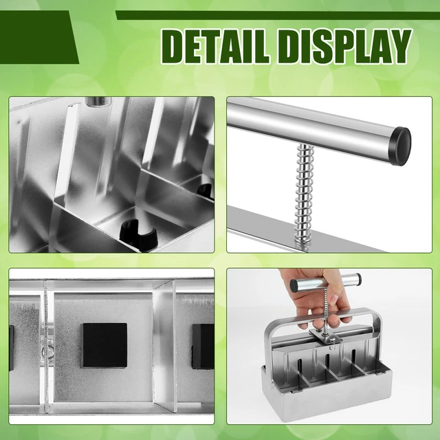 Talaj -Blokkoló Készlet Kézi Négyzetblokk -Készítő 1,57 × 1,97 Hüvelyk Magblokk Gyártó Szerszám Erős Kerti Mikro Blokkolása - Image 2