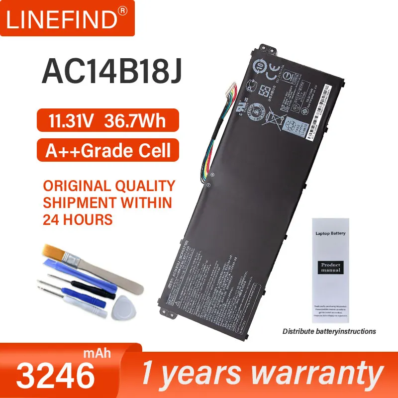 Аккумулятор для ноутбука AC14B18J, AC14B13J, для Acer Aspire E3-111 E3-112 E3-112M MS2394 ES1-531 EX2519 N15Q3 N15W4 11,4 V