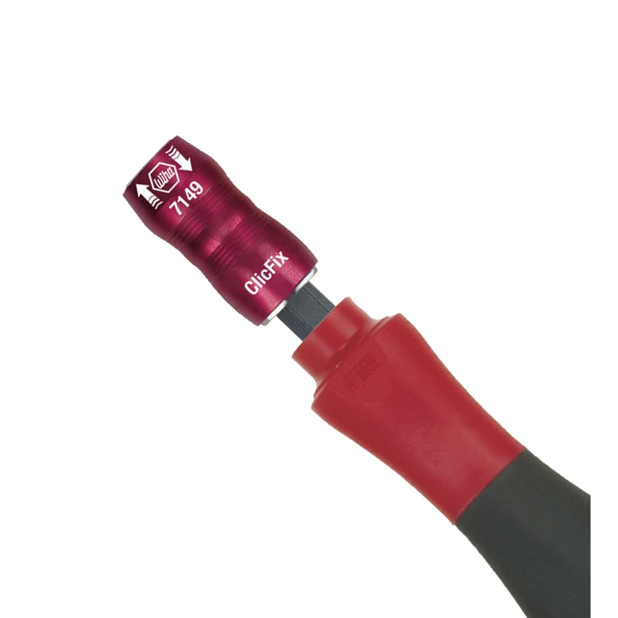 WIHA 강력한 마그네틱 스크루 드라이버, SoftFinish®비트 및 나사 고정용 미끄럼 방지 드라이버 핸들, NO.25874, 비트 거치대