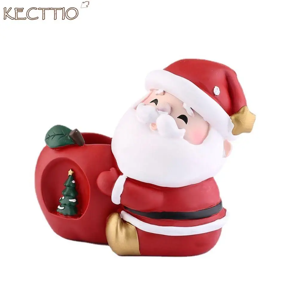 

Multifunctional Santa Claus Pen Holder, Cartoon Blessing Bag, Desktop Storage Box, Durable, Creative Xmas Decoration Supplies