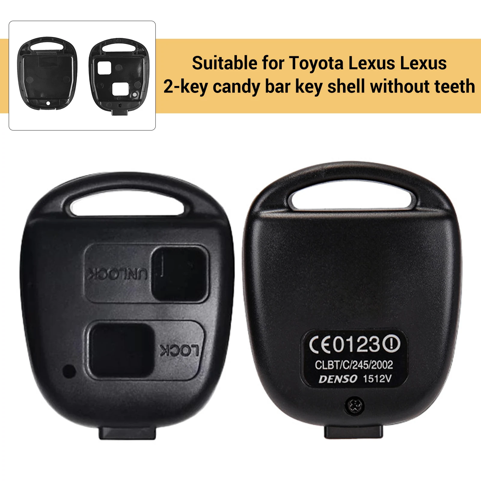 

Black Remote Car Key Fob Cover Shell for LEXUS RX300 RX350 ES300 ES330 GS300 GS400 GS430 IS300 LX400 LS430 SC430 SC300 SC400