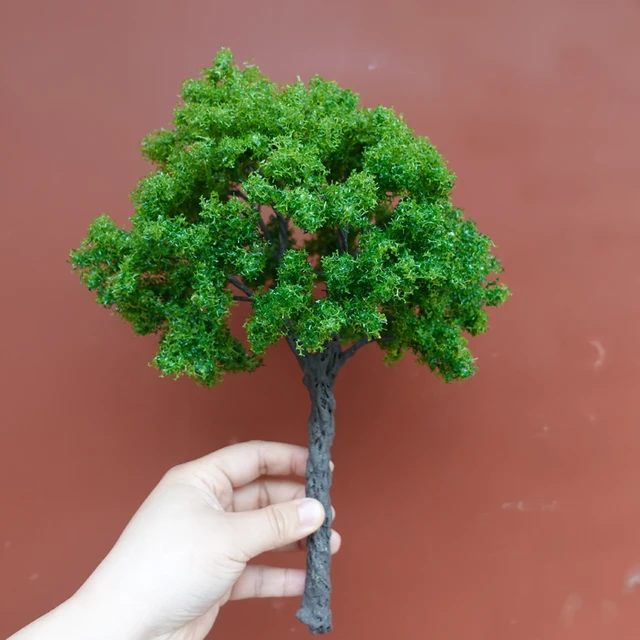 30cm Boutique Model Tree Banyan Tree Model Hot Selling G Scale Model Green Wire Tree Field Military Sand Table Layout Material 3