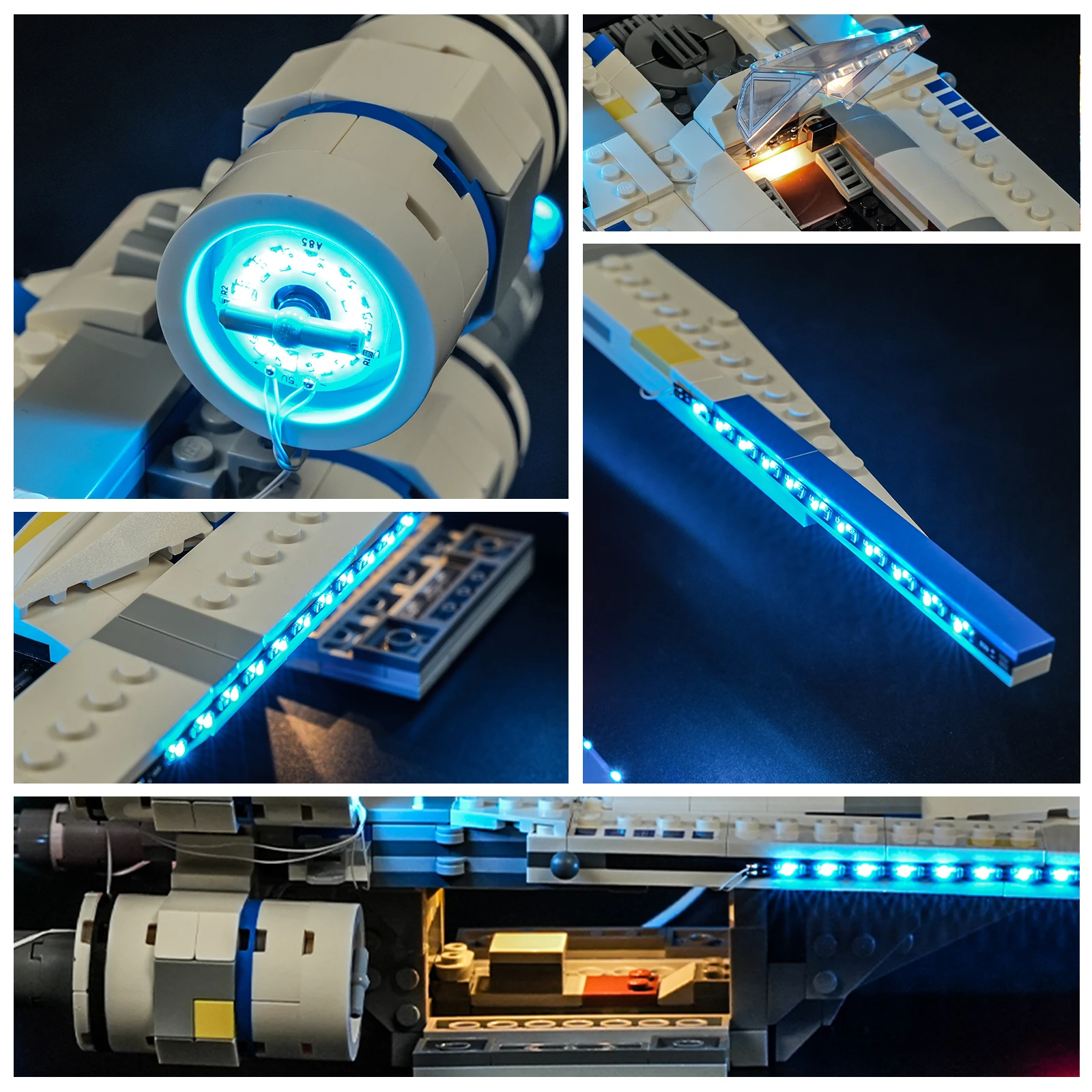 LEGO 75399 스타워즈 반란군 U-Wing Starfighter 장식 조명용 HPROSPER 5V LED 조명(모델 없음) 배터리 상자 포함