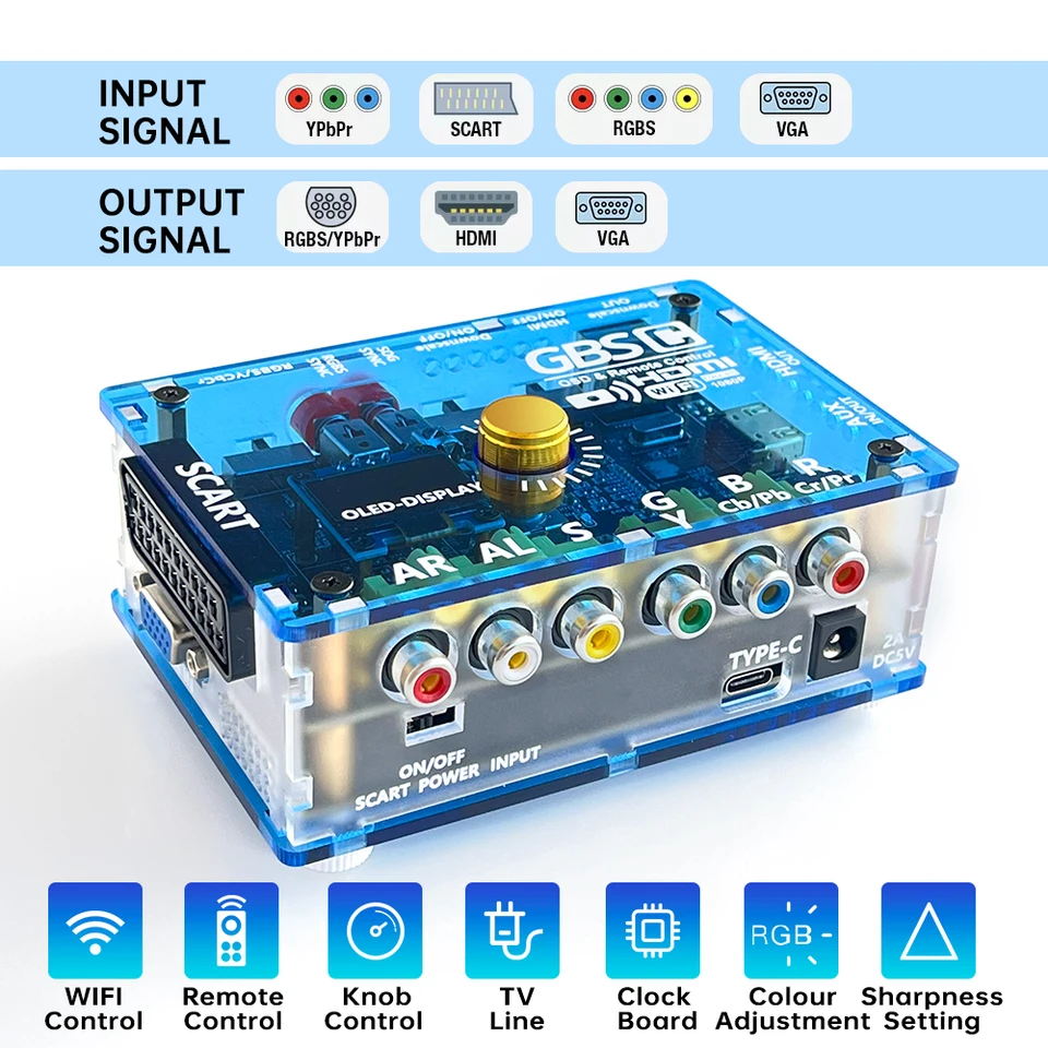 Convertisseur vidéo SCART RGBS vers YUV YCBCR SCART Convertisseur vidéo SCART RGBS vers YUV YCBCR SCART