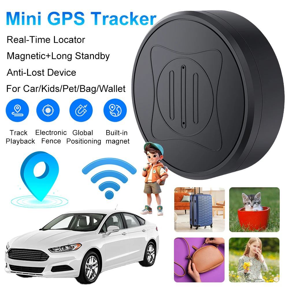 1PCS Mini GPS Tracker Magnetic Smart Car Vehicle Tracking Anti-lost Device Mini Portable Positioning GPS Locator