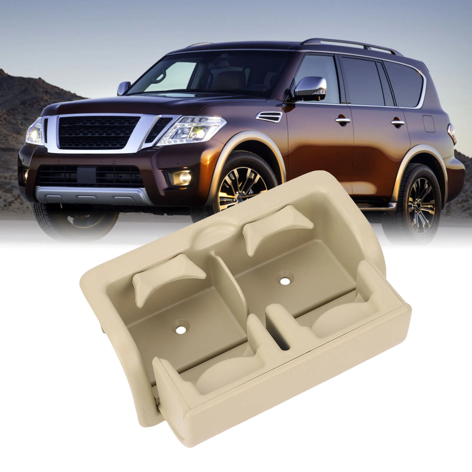 뒷좌석 팔걸이 컵 홀더 유출 방지 안정적인 구조 쉬운 접근 88741 1LK3D QX56 QX80 Armada용 교체품 신제품