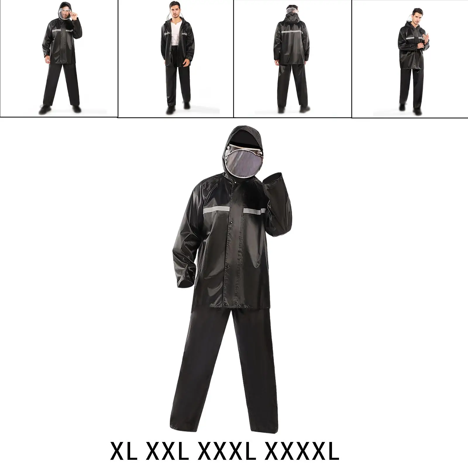 Rain suits for Men Jacket and Pants Lightweight Hooded Rain Gear for Travel