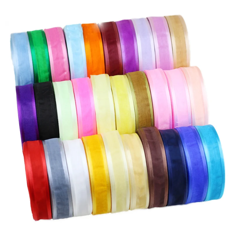 Luxurious Soft Broadside Organza Ribbon - 50 Yards for Gift Wrapping & Decoration