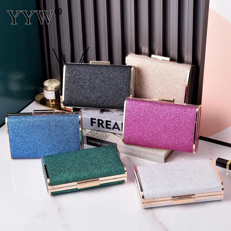Women Box Evening Clutch Purse Bags For Wedding Party Rose/Green Handbags 2023 Luxury Designer Mini  Chain Shoulder Crossbody