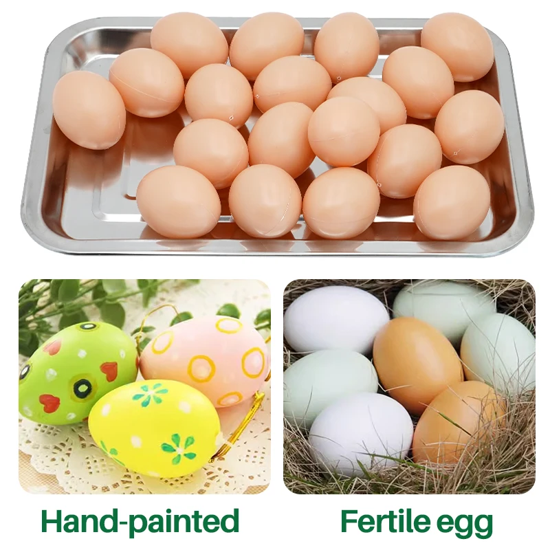 10/20 Pz Uovo Da Cova Gallina Pollame Boccaporto Allevamento Simulazione Plastica Finta Uovo Artificiale Pittura Fai Da Te Uovo Di Pasqua Giocattolo E
