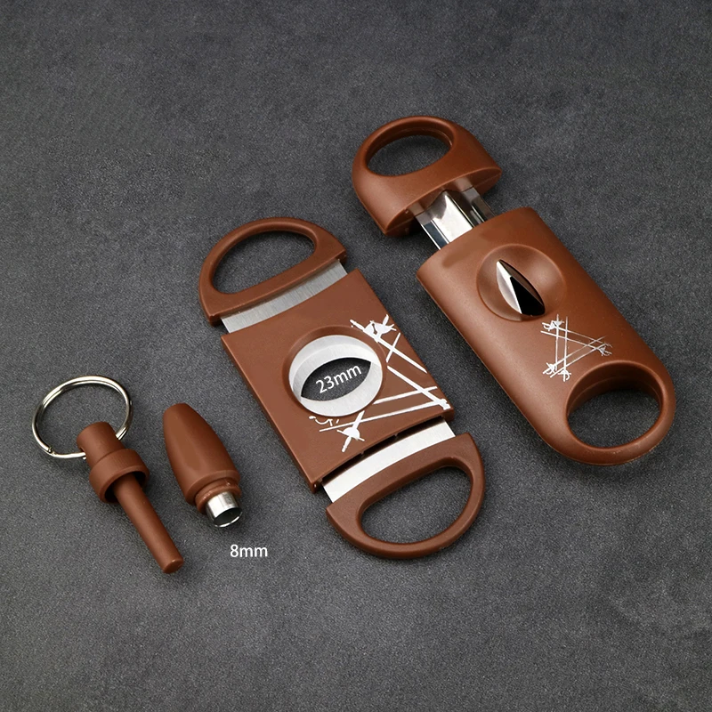 Cigar Cutter V Cut Sharp Stainless Steel Blade Guillotine Puncher 3 Set