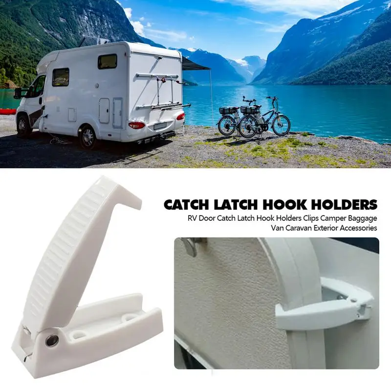 

Door Catch Holder Latch For Motorhome Caravan Truck Van Travel Baggage Rv Accessories Camper Trailer White ABS Auto Styling