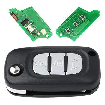 Keyforkess 433MHz PCF7946 sostituzione del Chip pieghevole portachiavi per auto a distanza per Renault Clio 3 Master Kangoo Twingo 2006-2015 - KEYECU 433MHz PCF7946 sostituzione del Chip pieghevole portachiavi per auto a distanza per Renault Clio
