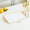 Light Luxury Plastic Tray Household Rectangular Cosmetics Storage Living Room Water Cup Storage Apartment Storage Trays 4